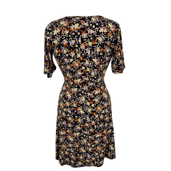 41 Hawthorn Floral Print Short Sleeve Dress Black Multicolor Size Large NWT - Picture 6 of 9
